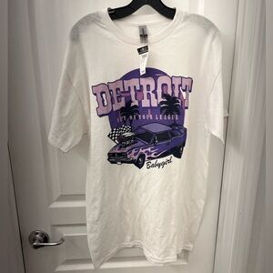 Purple Detroit Graphic Tee
